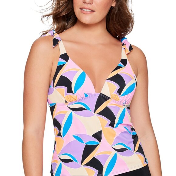 Salt + Cove Kaleidoscope Push-Up Tankini Swim Top NWT Sz S - Picture 4 of 7